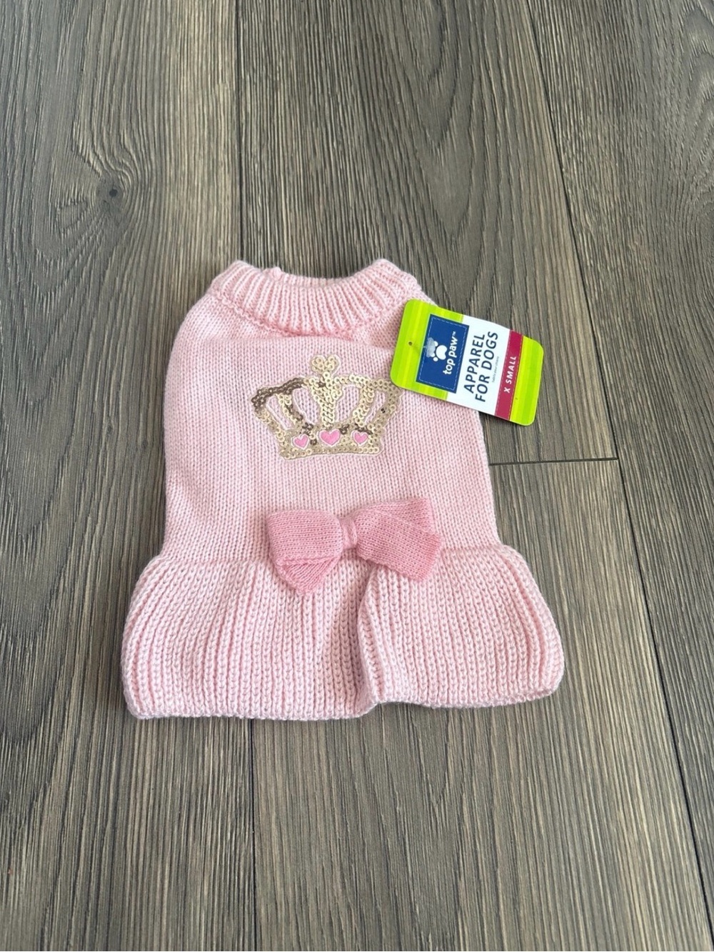 Dog Pink Crown Sweater Dress